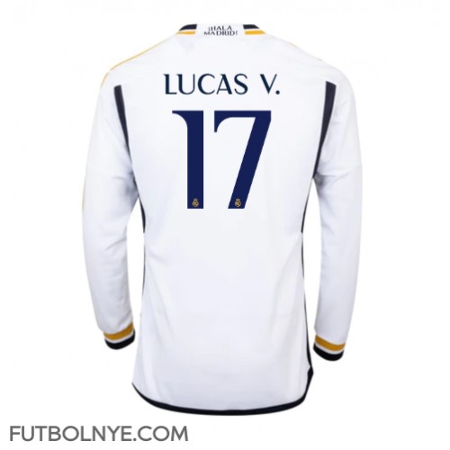 Camiseta Real Madrid Lucas Vazquez #17 Primera Equipación 2023-24 manga larga